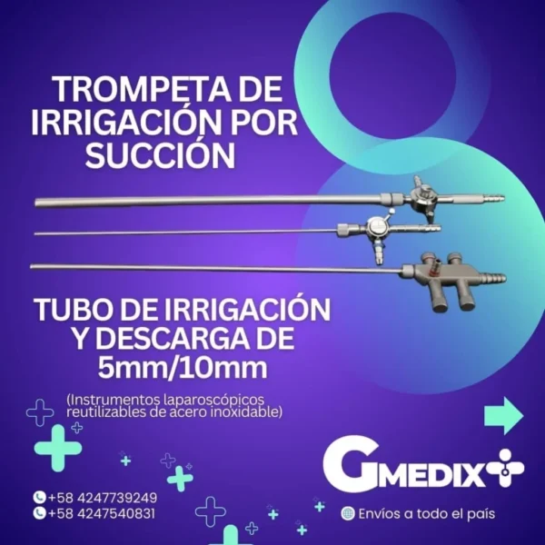 Trompeta de irrigación y succión laparoscópica